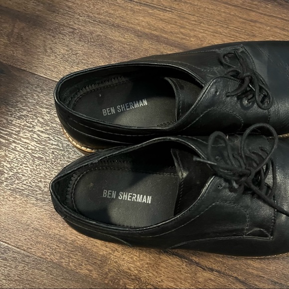 Ben Sherman black leather dress shoes men’s - Picture 2 of 5